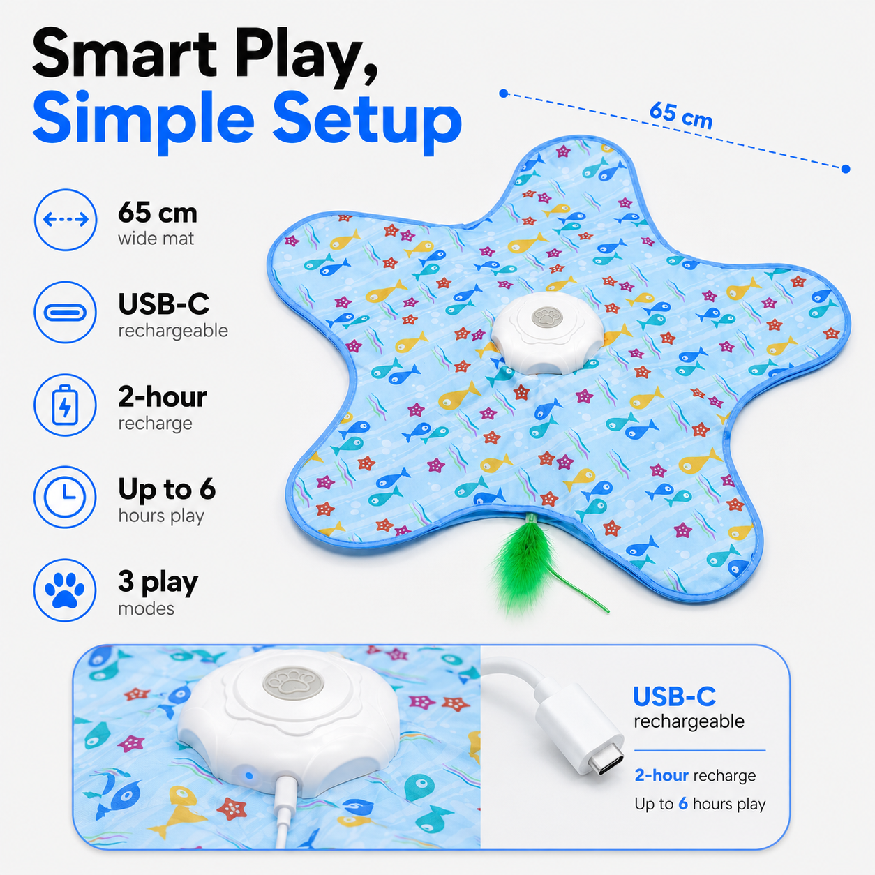 Interactive Hide-And-Seek Cat Play Mat