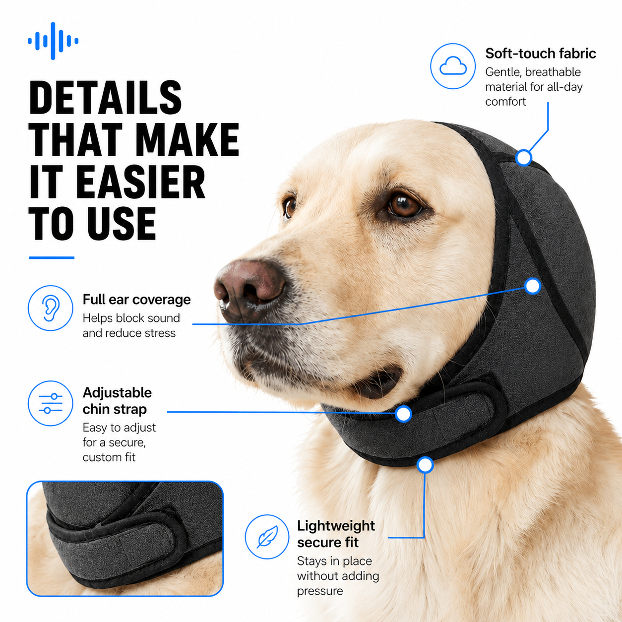 Dog Calming Ear Wrap