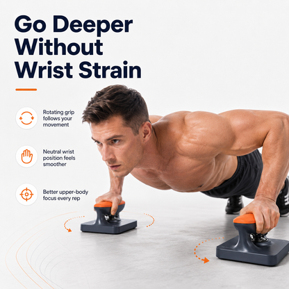 Ergonomic Push-Up Stands With Training Mat